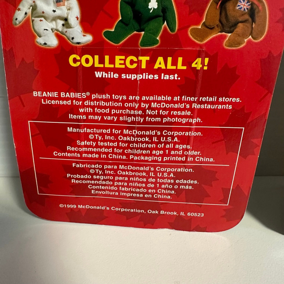 Ty Beanie Baby Maple Glory 1999 McDonald’s Collectable New in packaging Vintage - Picture 4 of 6